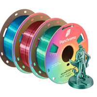 PolyMaker Panchroma Dual Silk Beluga (Silver-Blue) PLA Filament - 1.75mm (1kg)