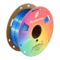 PolyMaker Panchroma Dual Silk Beluga (Silver-Blue) PLA Filament - 1.75mm (1kg)