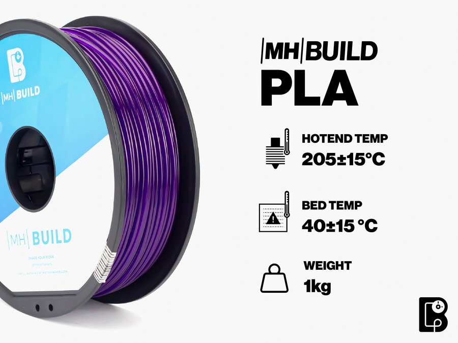 MH Build Series Translucent Pack PLA Filament Bundle - 1.75mm