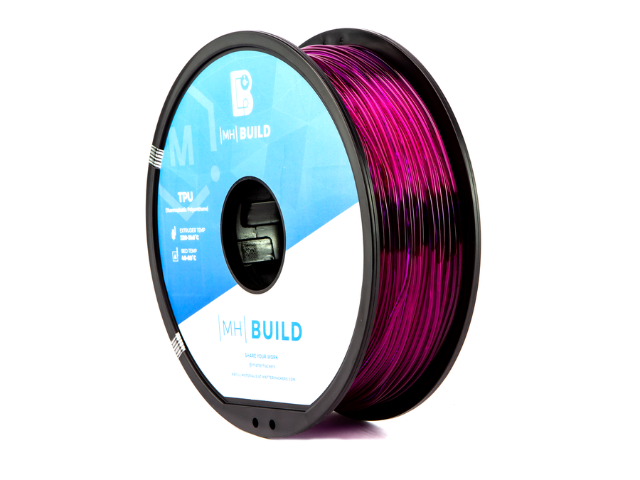 Translucent Purple MH Build Series TPU Flexible Filament - 2.85mm (1kg)