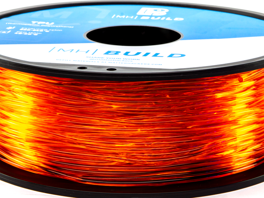 Translucent Orange MH Build Series TPU Flexible Filament - 1.75mm (1kg)
