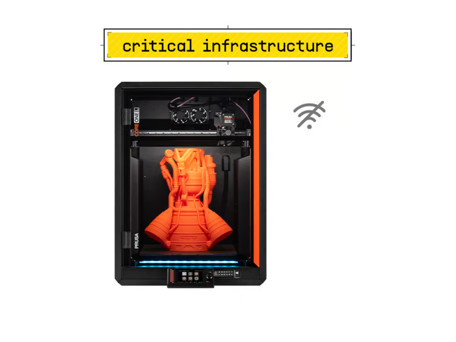 Prusa CORE One L 3D Printer - Critical Infrastructure Edition (with encrypted 30GB USB)