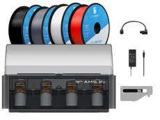 Bambu Lab AMS 2 Pro with MH Build Filament 4-Pack and Buffer Kit