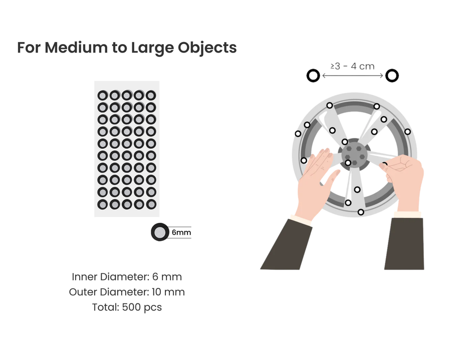 Revopoint Scanner Markers - 3mm (Sheet of 500)