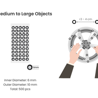 RevoPoint Scanner Markers - 6mm (Sheet of 500)