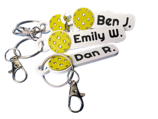 Pickle Ball Personalized Keychain
