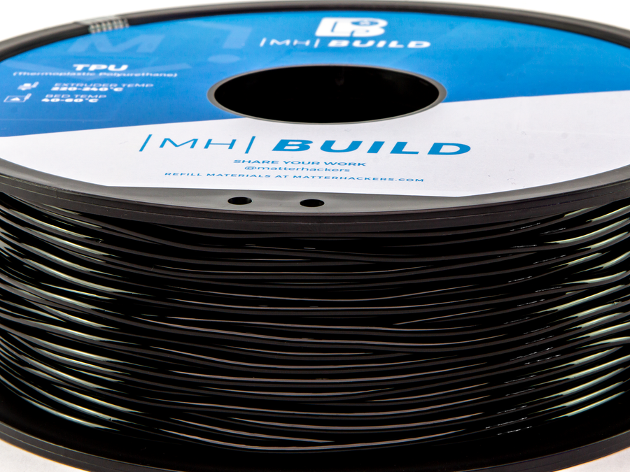 Black MH Build Series TPU Flexible Filament - 2.85mm (1kg)