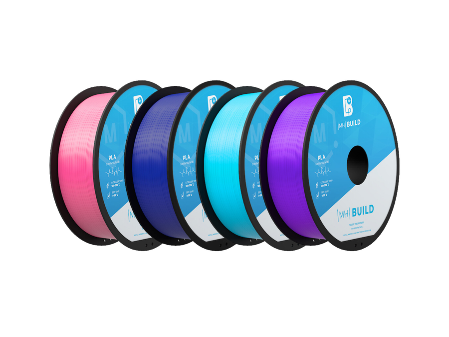 MH Build Series Translucent Pack PLA Filament Bundle - 1.75mm