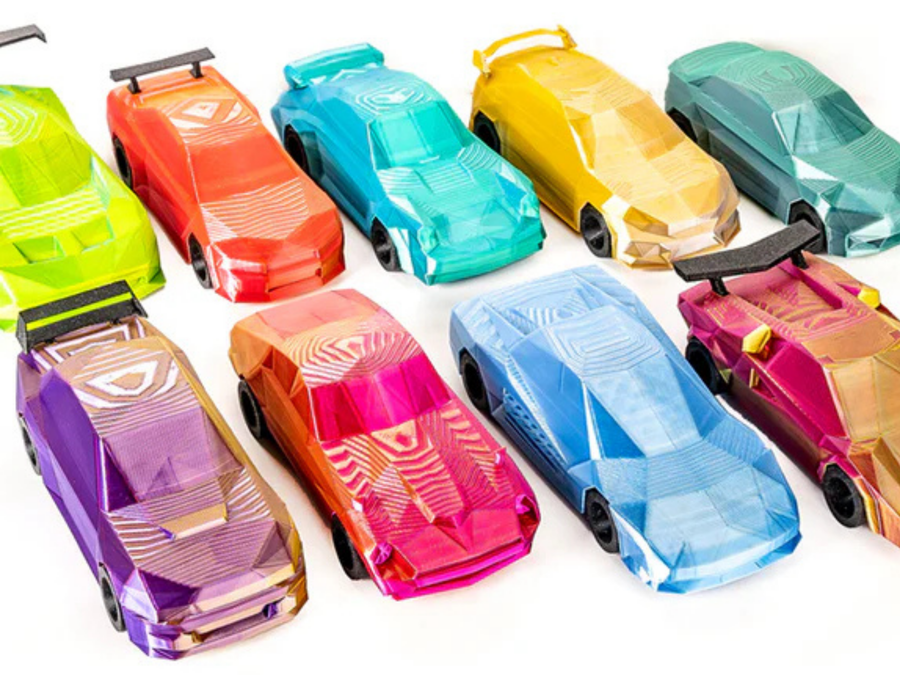 PolyMaker Panchroma Dual Silk Beluga (Silver-Blue) PLA Filament - 1.75mm (1kg)