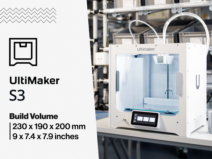 Ultimaker S3 + UltiMakerCare Plan - 1 Year - Advanced PETG Filament Bundle