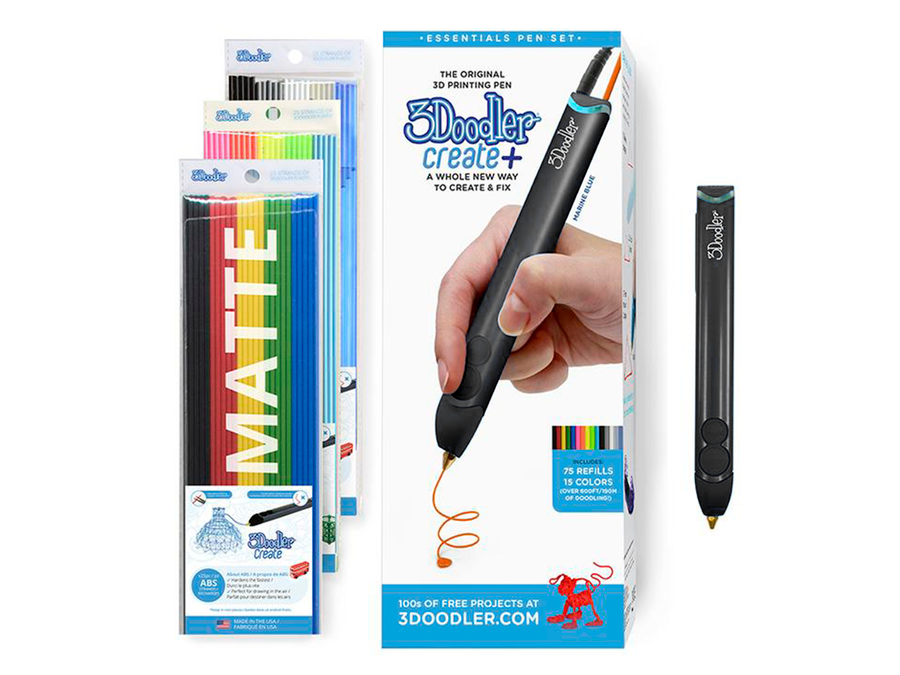 3Doodler Create+ Essentials 3D Printing Pen Set - Onyx Black