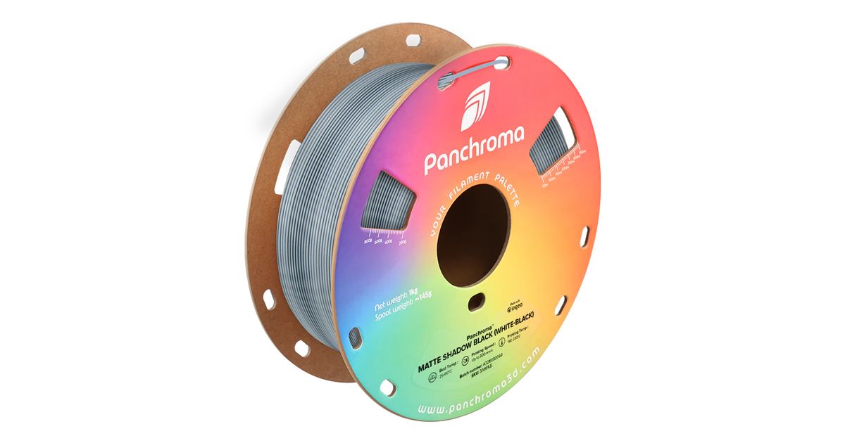 PolyMaker Panchroma Dual Matte Shadow Black PLA Filament - 1.75mm (1kg ...