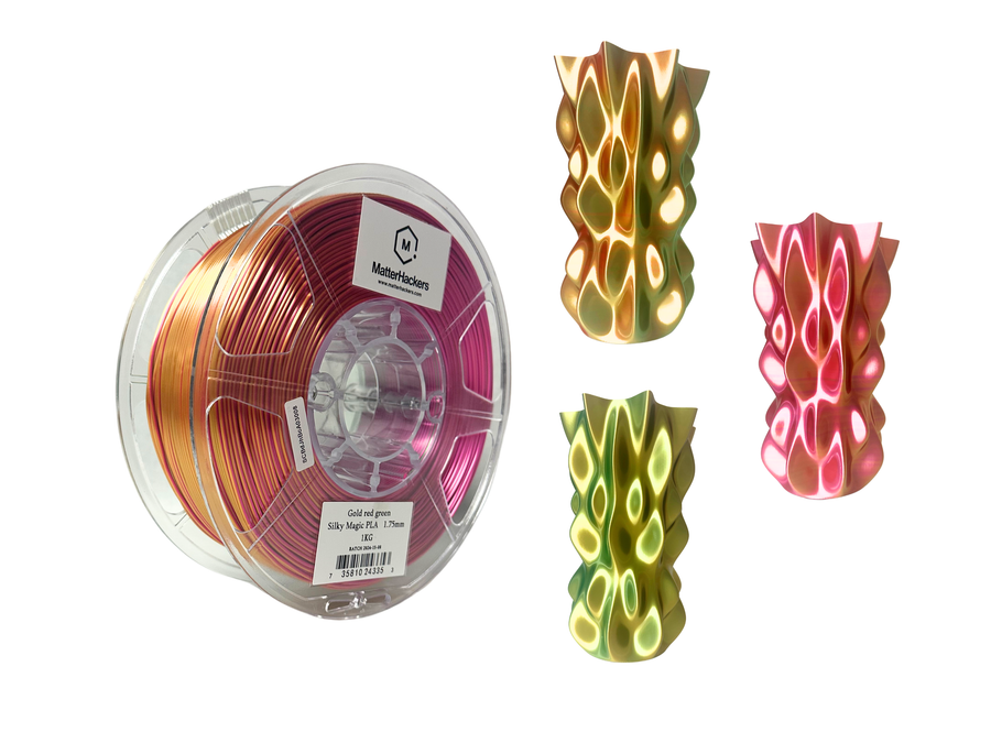 Gold Red Green Silky MH Build Series Magic PLA Filament - 1.75mm (1kg)