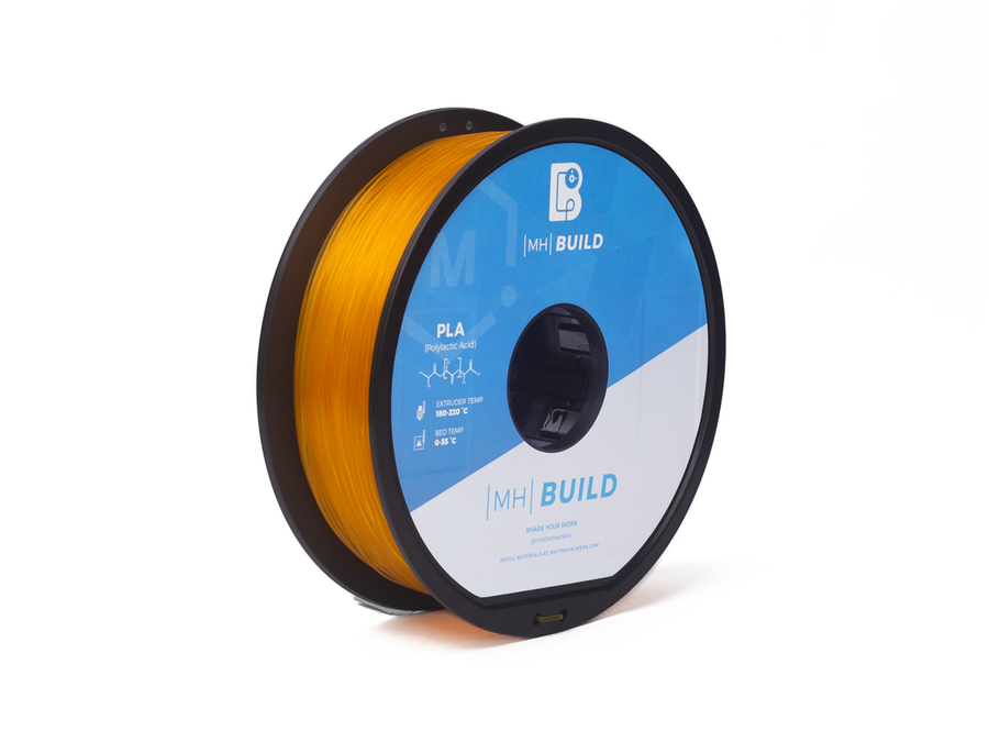 Translucent Orange MH Build Series PLA Filament - 1.75mm (1kg)