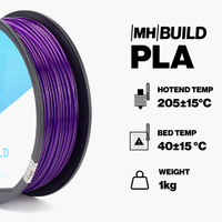Translucent Yellow MH Build Series PLA Filament - 1.75mm (1kg)